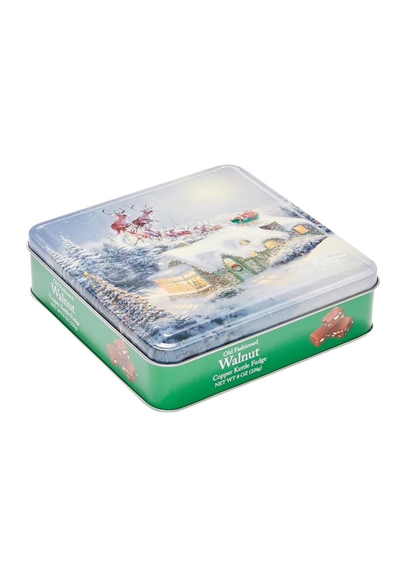 Thomas Kinkade 10 Ounce Chocolate Walnut Fudge Tin 