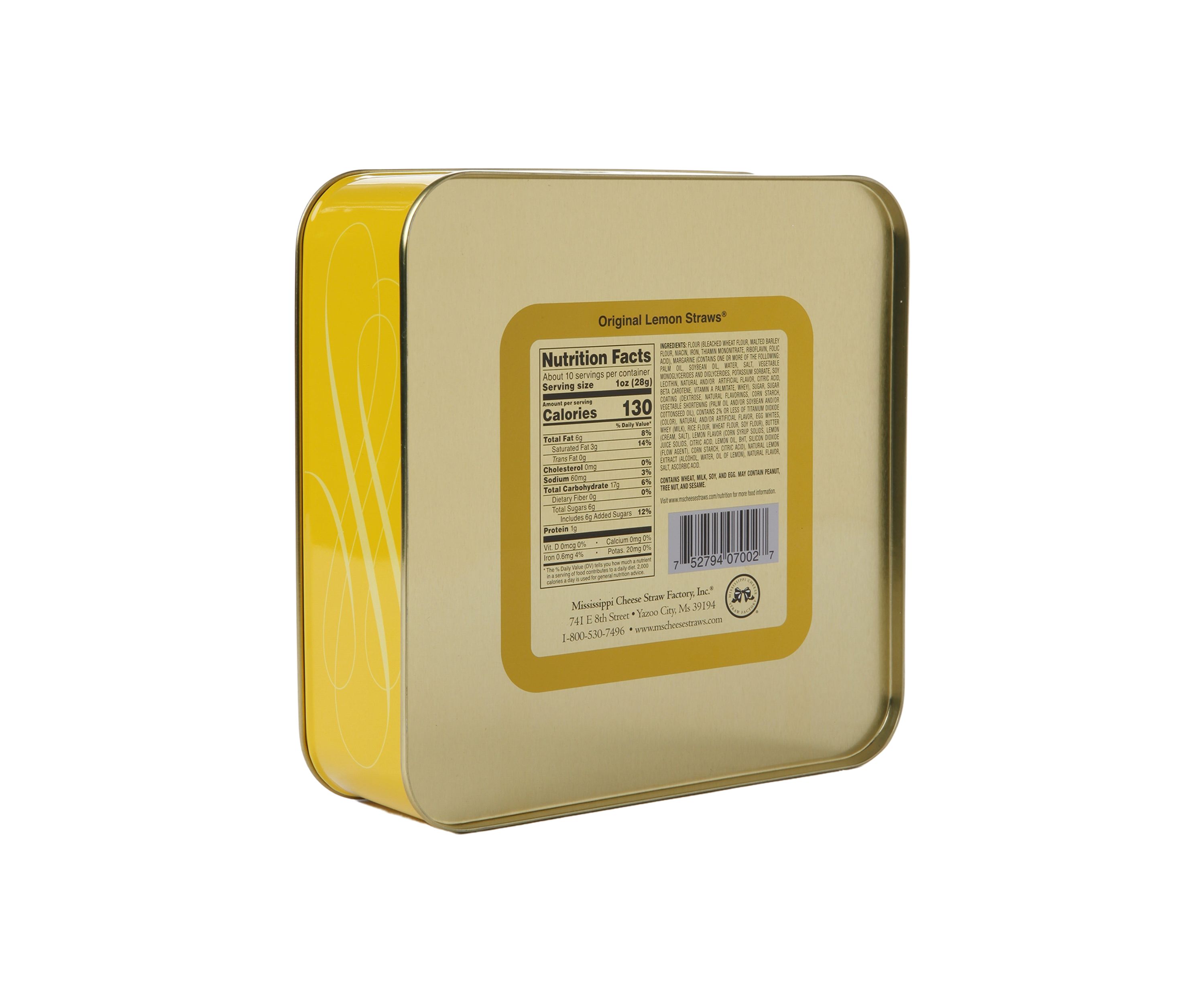 Original Lemon Straws® 10 Ounce Gift Tin