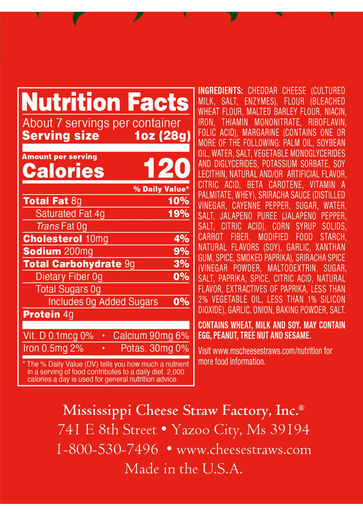 Sriracha Cheese Straws