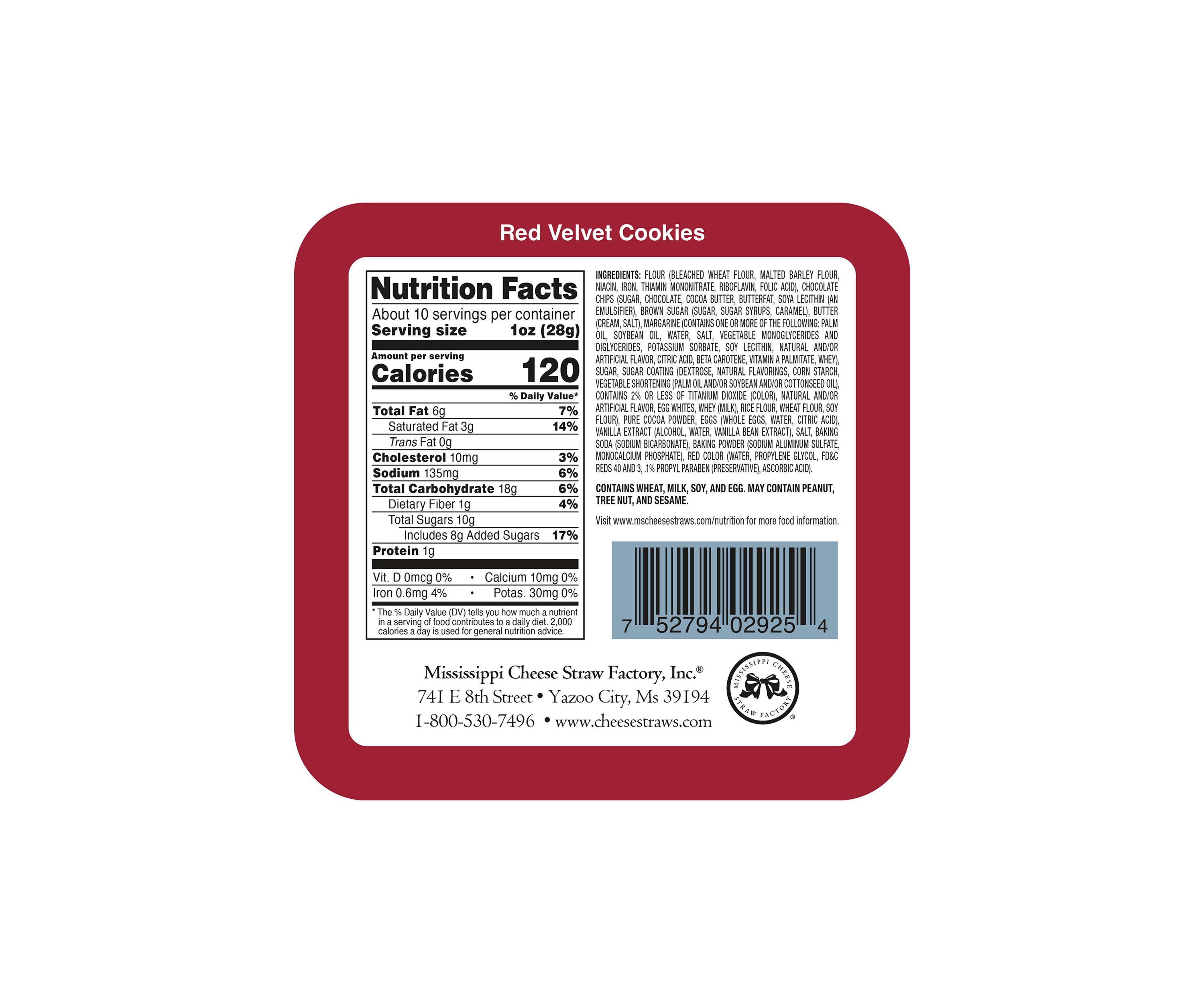 Red Velvet Cookies 10 Ounce Gift Tin