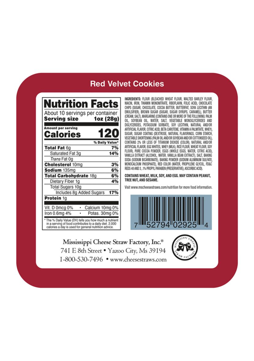 Red Velvet Cookies 10 Ounce Gift Tin
