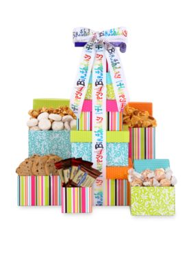 Alder Creek Gift Baskets Happy Birthday Treats Tower | belk
