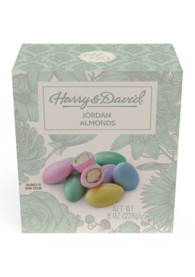 Harry and David Spring Jordan Almonds - Grey Flower 8 oz Box, 8 Ounces