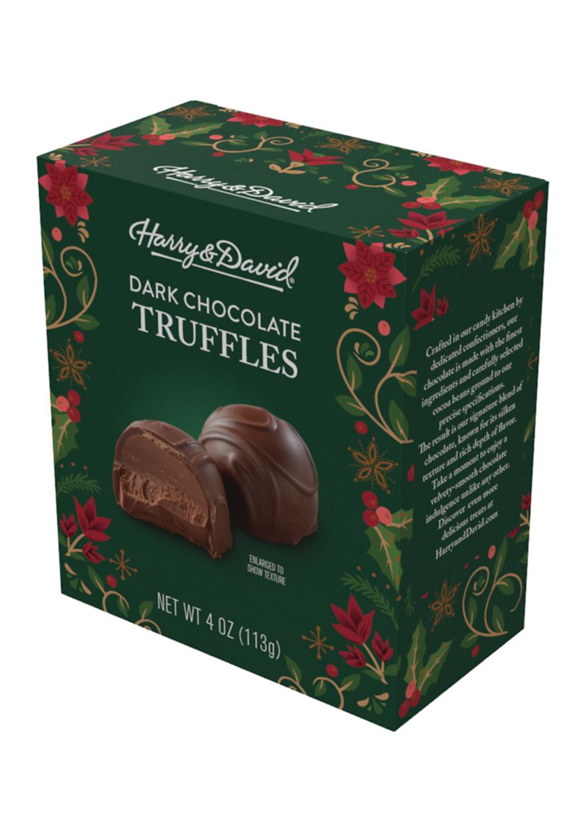 Holiday Dark Chocolate Truffle - 4 ounces