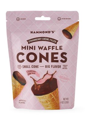 Hammond's Strawberry Creme Filled Mini Waffle Cones, 27 Ounces