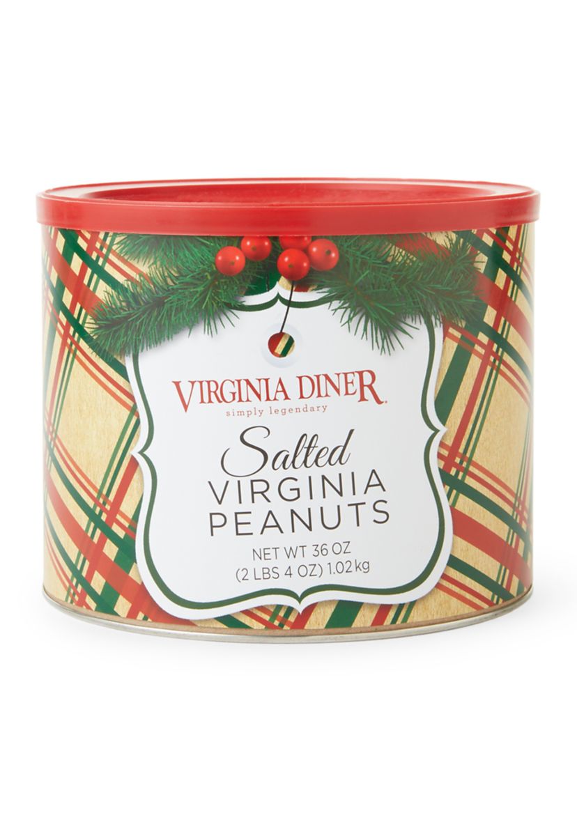 Holiday Plaid Salted Virginia Peanuts 36 oz