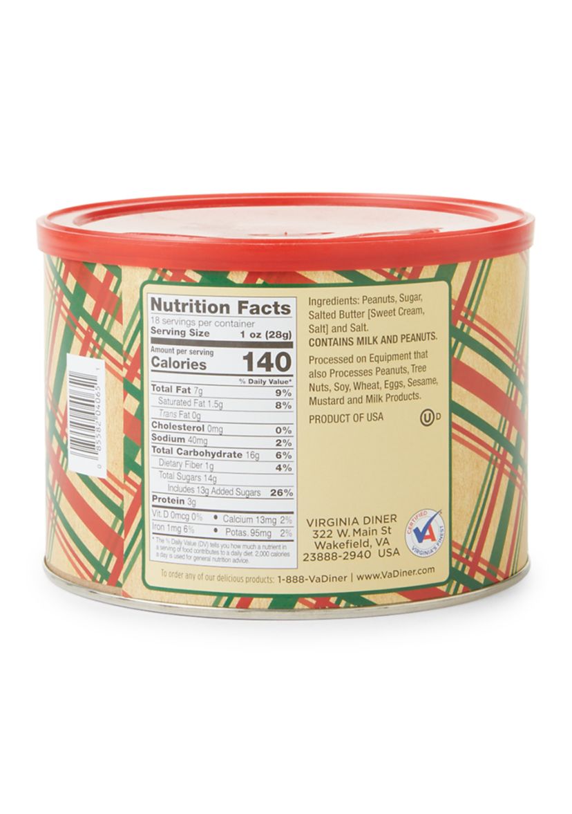 Holiday Plaid Butter Toasted Peanuts 18 oz