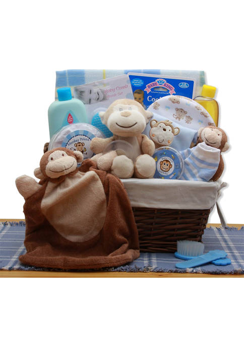 GBDS A New Little Monkey Baby Gift Basket