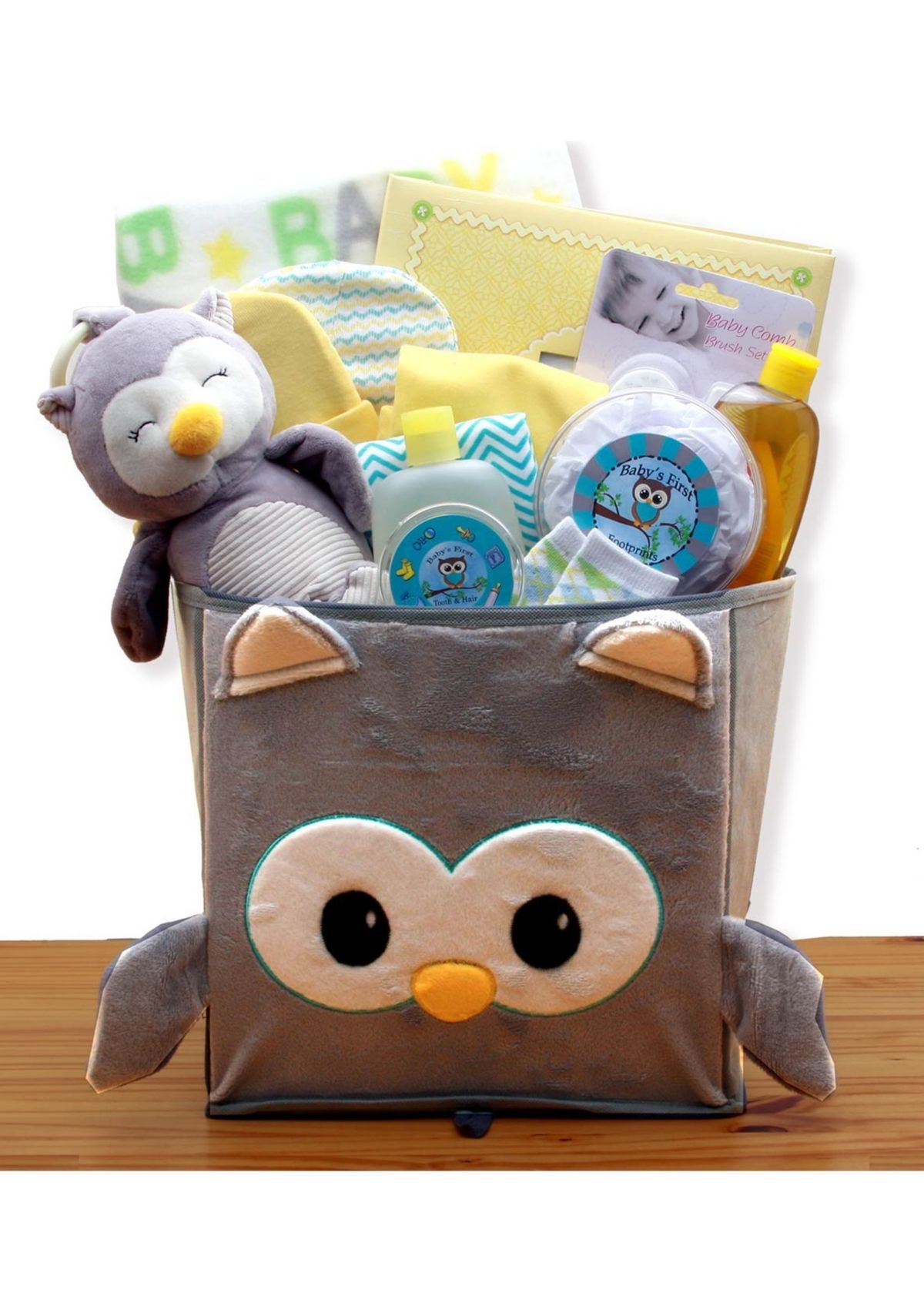 A Little Hoot New Baby Gift Basket