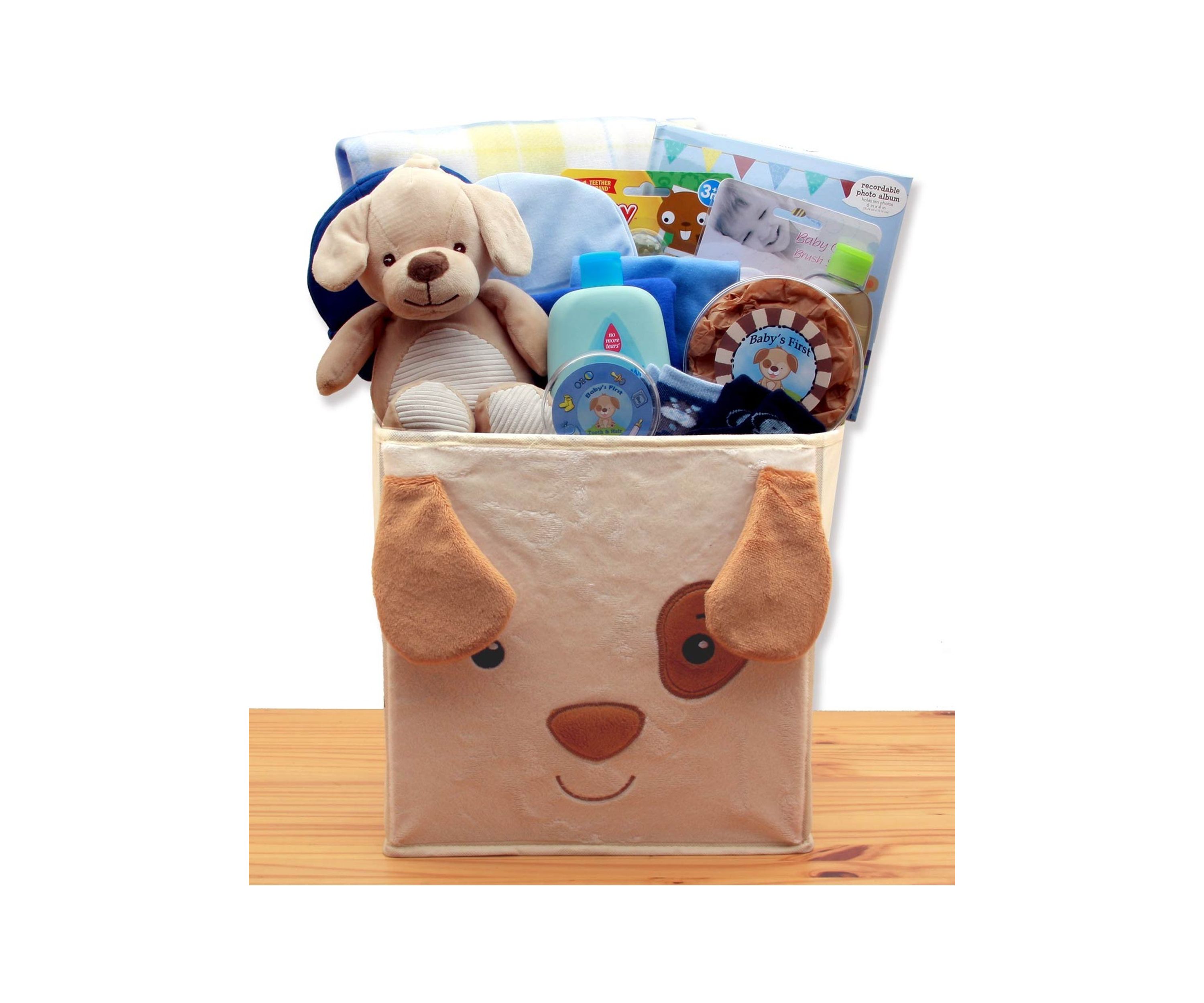 Puppy Tails  New Baby Gift Basket