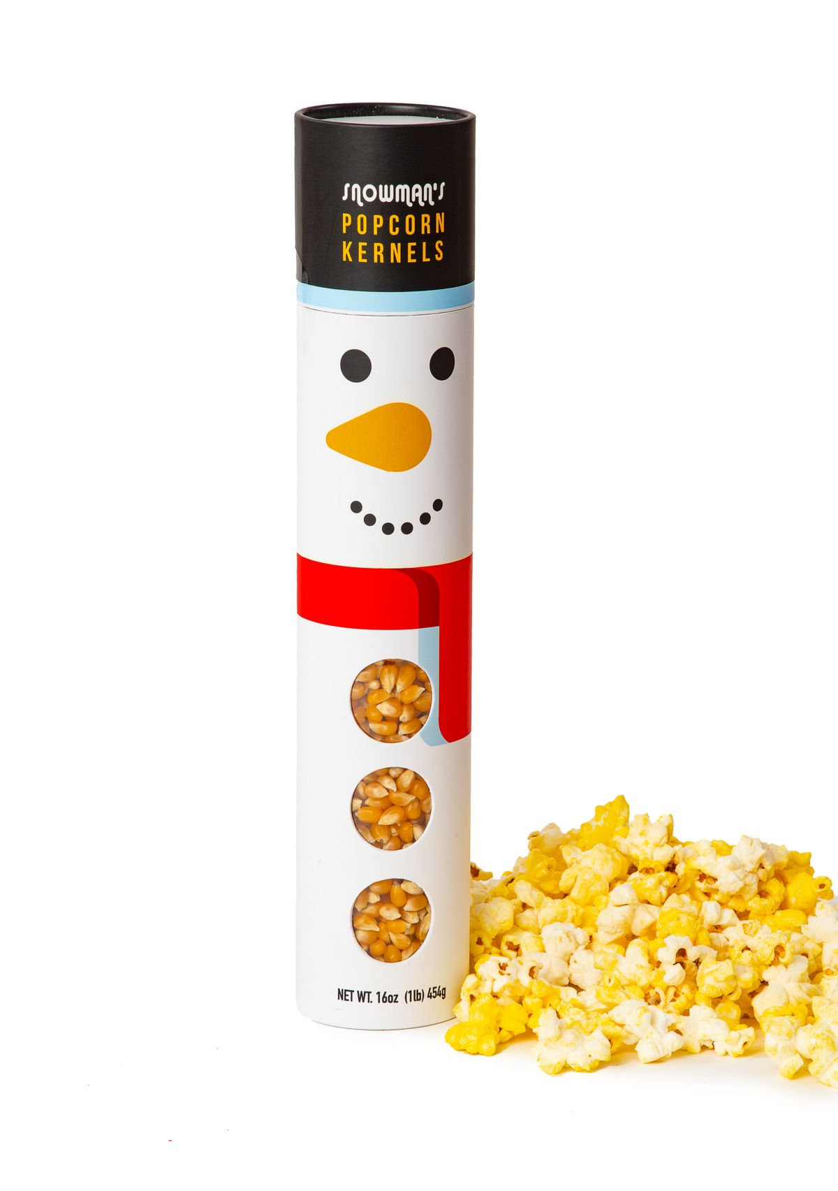 Snowman Gourmet Popcorn Tube