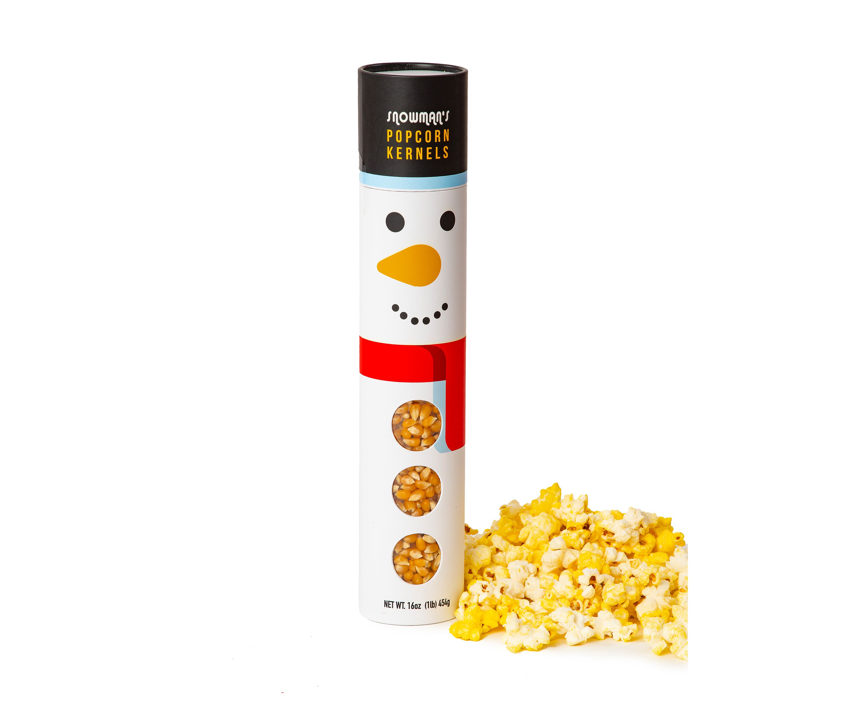 Snowman Gourmet Popcorn Tube
