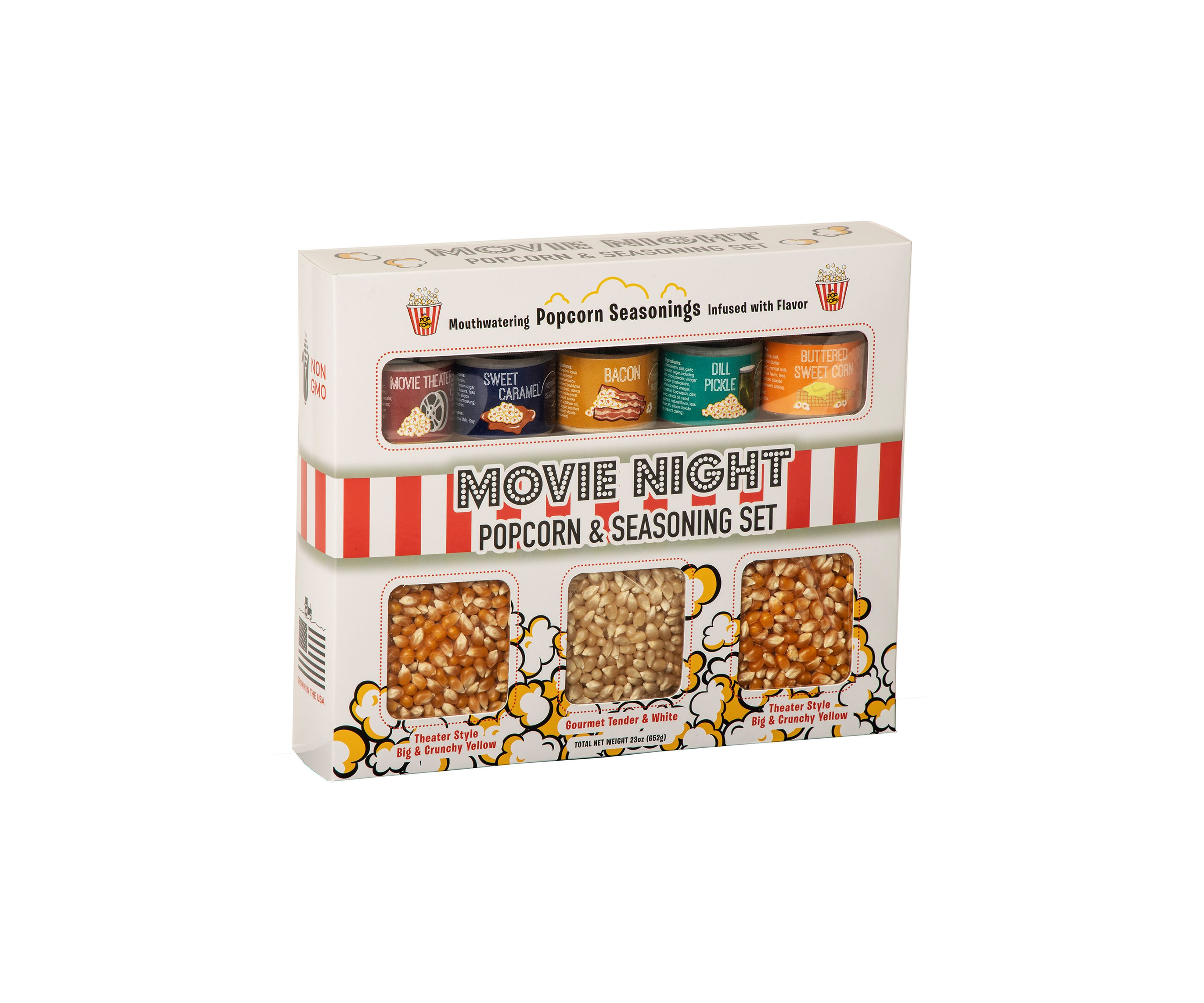 Movie Night Popcorn and Seasoning Set