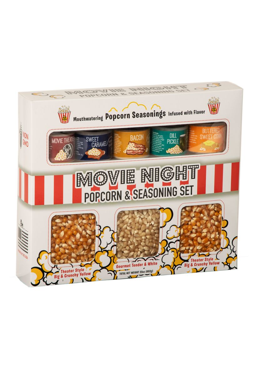 Movie Night Popcorn and Seasoning Set