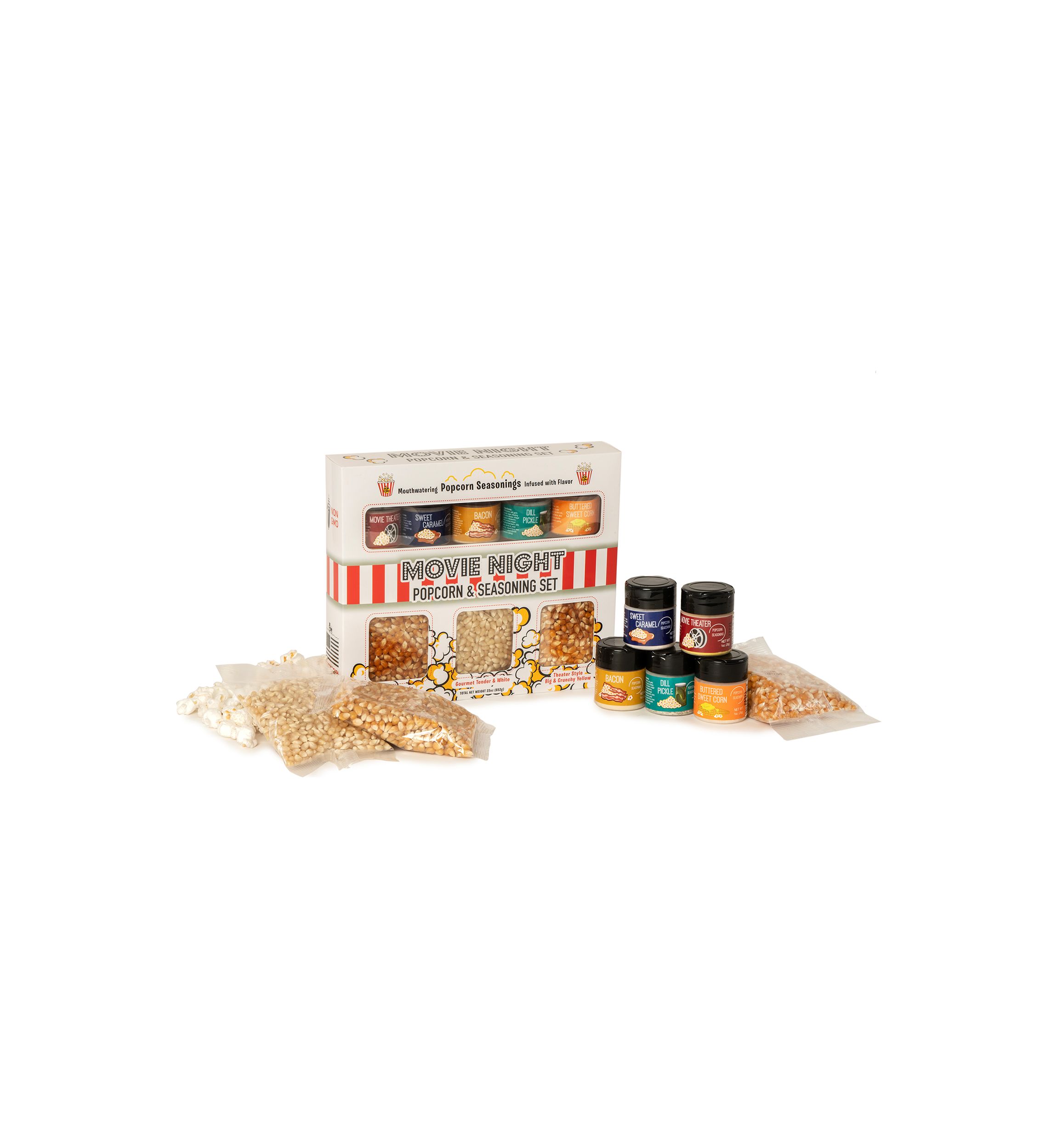 Movie Night Popcorn and Seasoning Set
