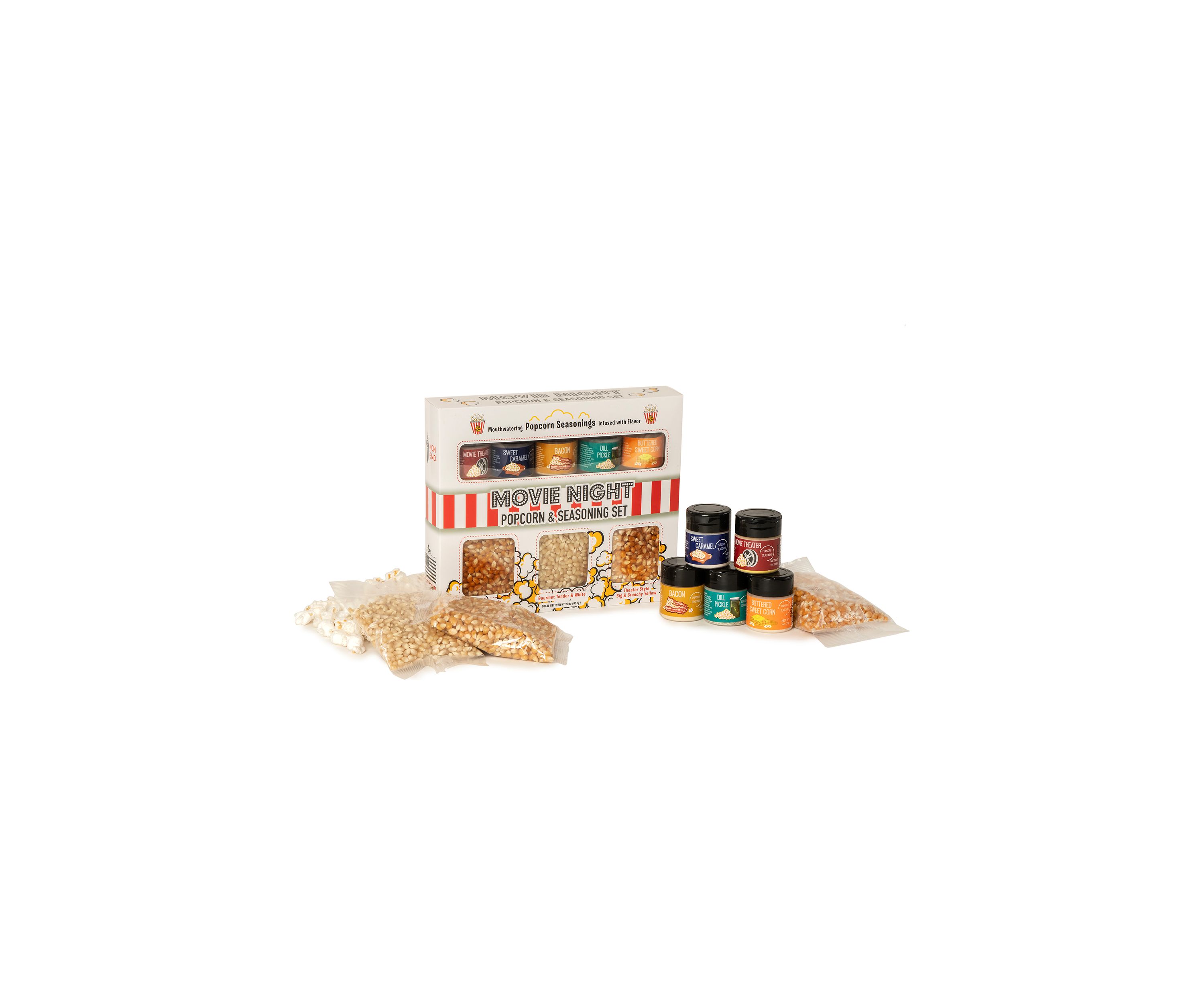 Movie Night Popcorn and Seasoning Set