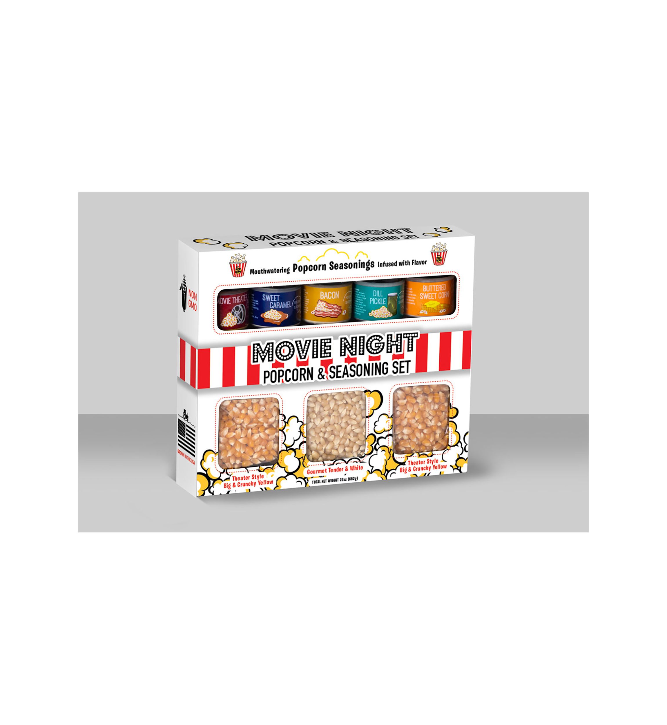 Movie Night Popcorn and Seasoning Set