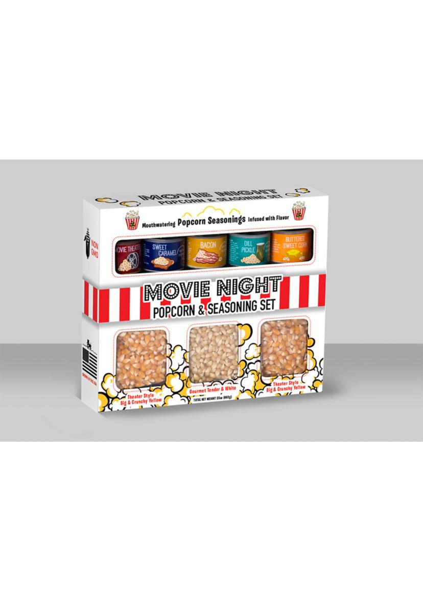 Movie Night Popcorn and Seasoning Set