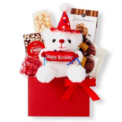 Hickory Farms Birthday Bear Gift Basket, 7 pieces