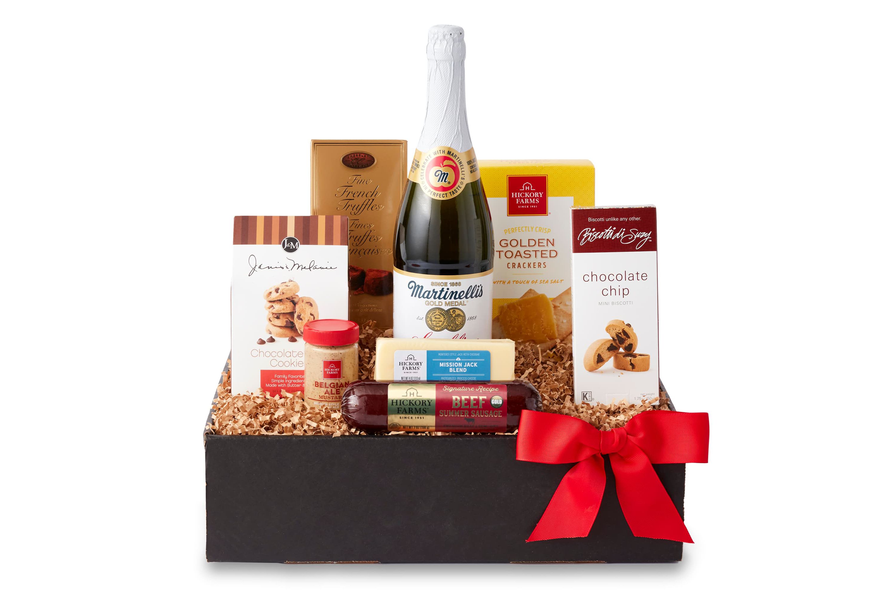 Hickory Farms Sparkling Cider & Snacks Gift Box, 8 pieces