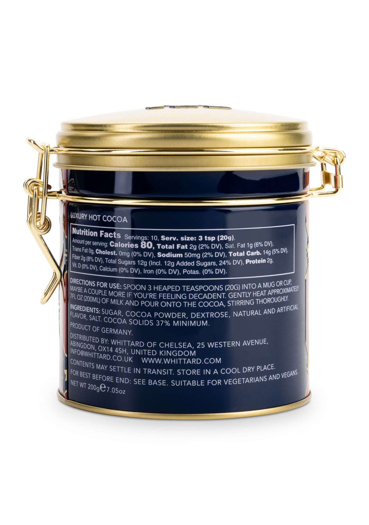 Luxury Hot Chocolate Clip Top Tin