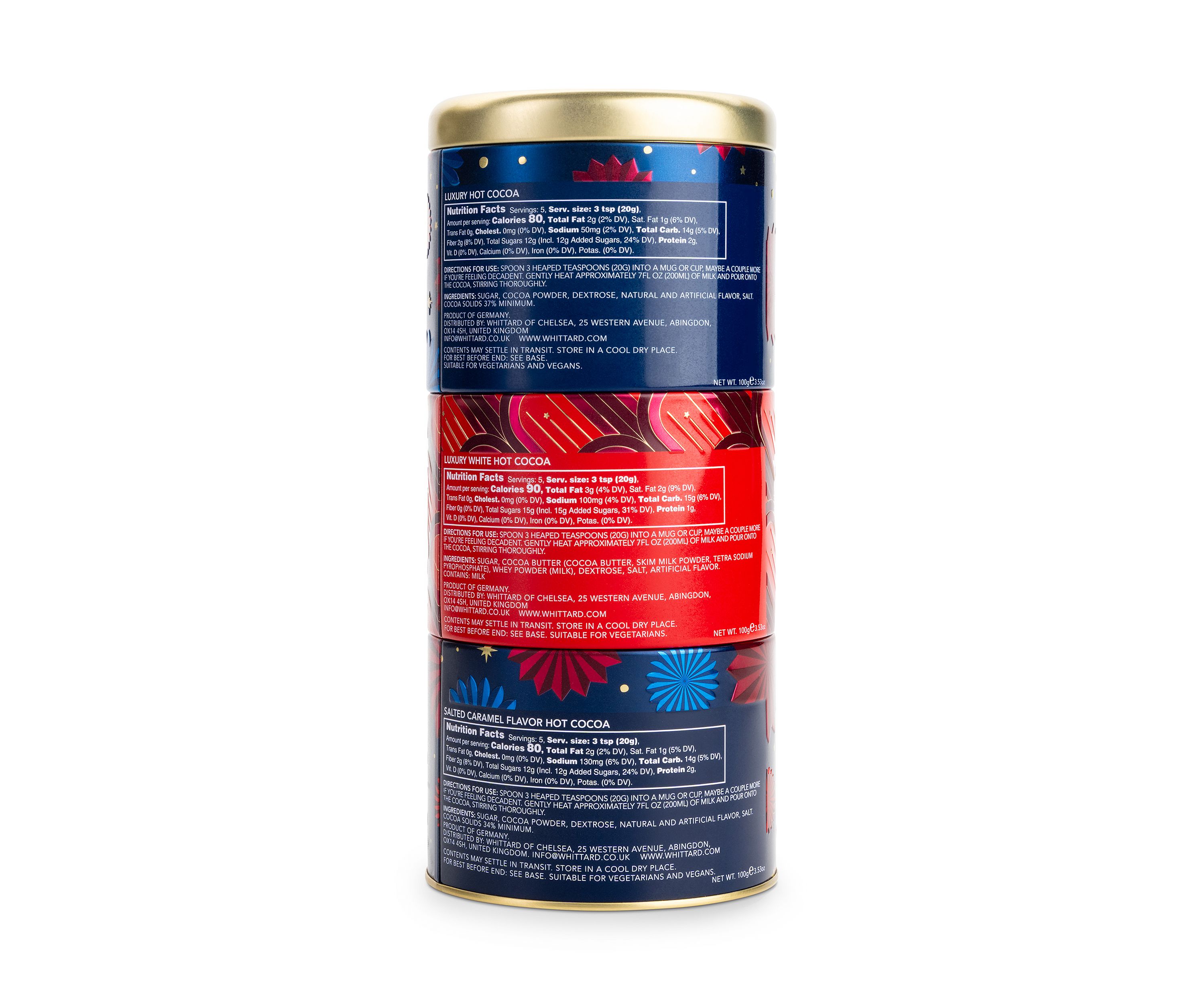 Luxury Hot Chocolate Stacking Tin Set