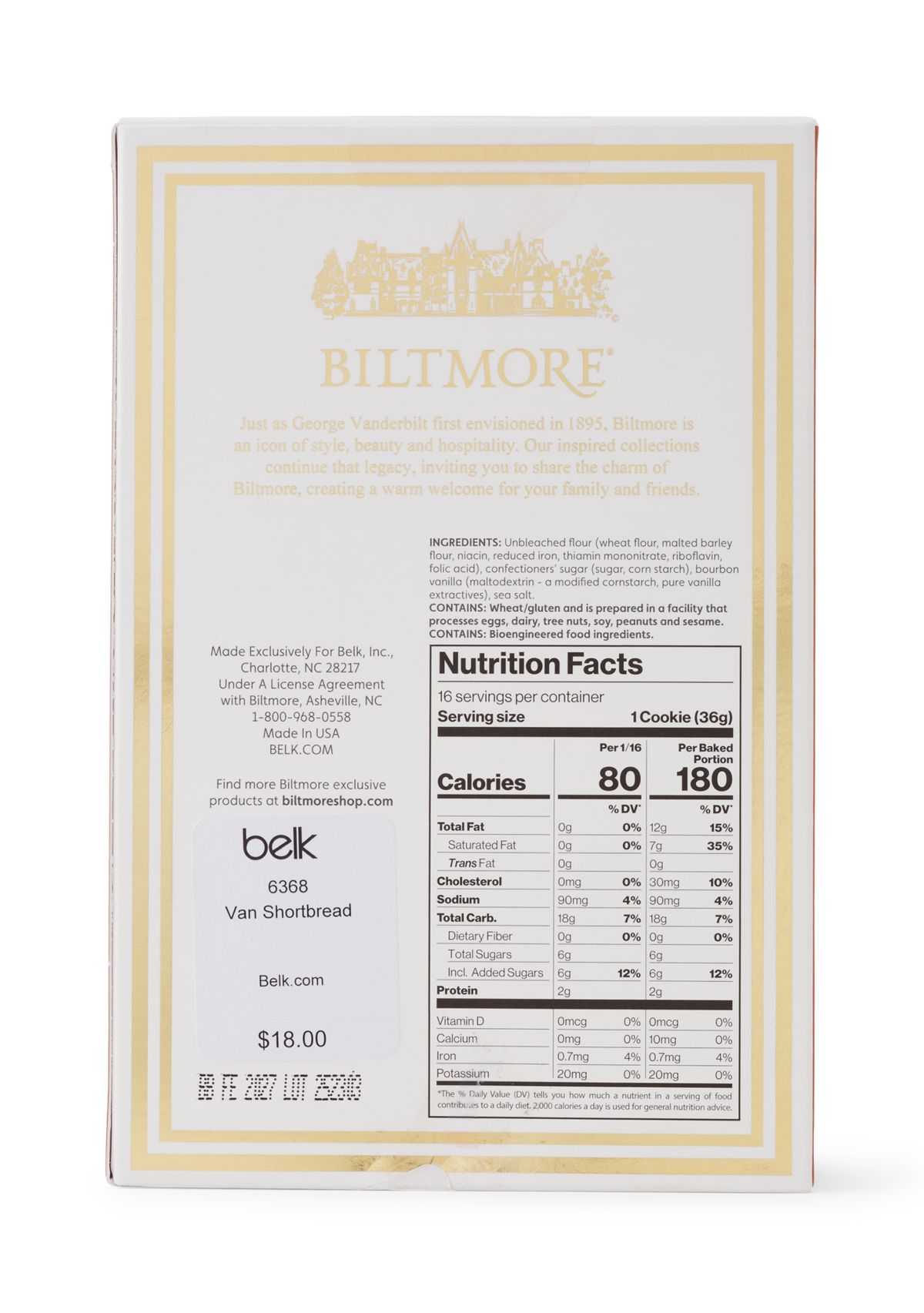 Vanilla Shortbread Cookie Mix 