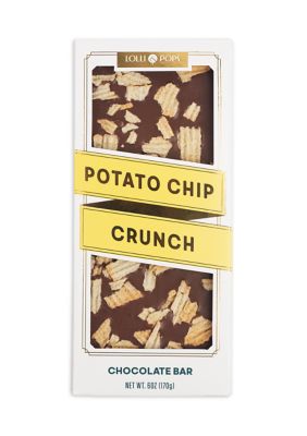 Lolli & Pops Potato Chip Crunch Chocolate Bar, 6 Ounces