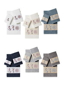 Linum Home Textiles Easton Turkish Cotton Embellished Bath Towel Cream