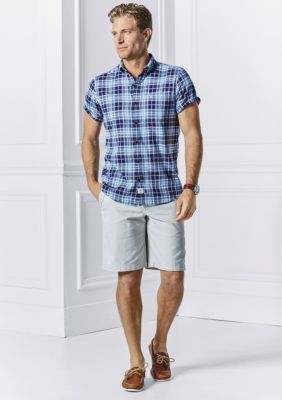 Izod store plaid shorts