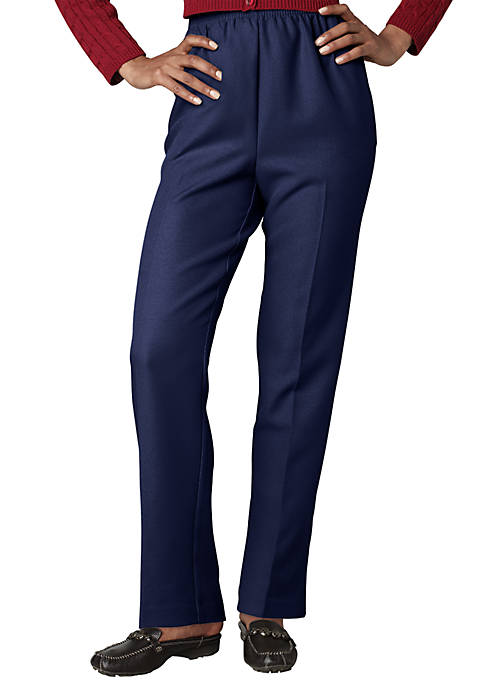 Alfred Dunner Solid Pull-On Pant
