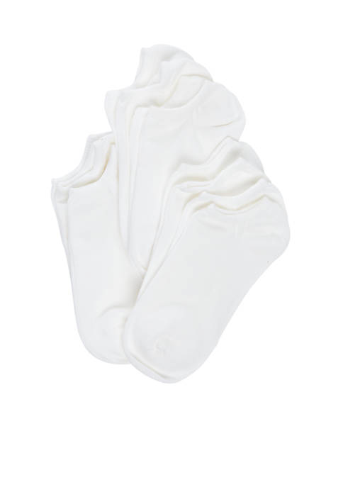 HUE® Cotton Liner Pindot Socks